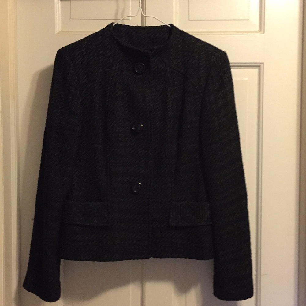 Black tweed wool jacket
